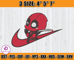 nike deadpool embroidery, disney nike embroidery, embroidery pattern x