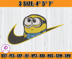 minion bob embroidery, nike minion embroidery, embroidery design movie