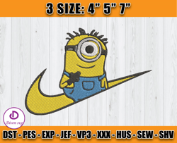 nike minion embroidery, jerry minion embroidery, disney nike embroidery