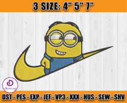 nike minion embroidery, dave minion nike embroidery, embroidery machine