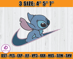 disney nike embroidery, lilo and stitch embroidery, embroidery machine file