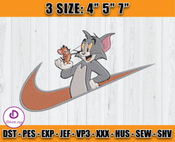 nike tom and jerry embroidery, disney nike embroidery, nike embroidery