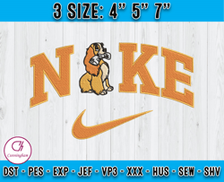 nike lady embroidery,lady and the tramp embroidery, cartoon characters embroidery