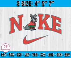 nike jock embroidery, lady and the tramp embroidery, cartoon embroidery design