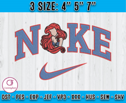 nike ariel embroidery, machine embroidery pattern, nike cartoon embroidery