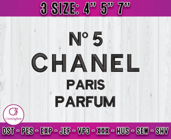 chanel paris parfum embroidery, chanel embroidery, logo fashion embroidery