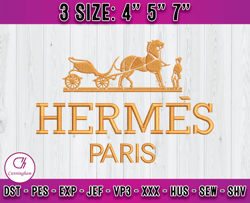 hermes embroidery, logo fashion embroidery, embroidery file