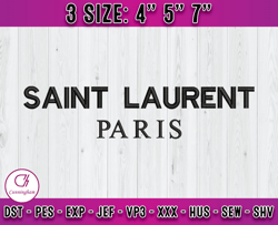 saint laurent paris embroidery, ysl embroidery, logo fashion emboridery