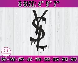 ysl embroidery, ysl logo emboridery, logo fashion emboridery