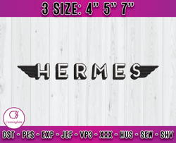 hermes logo embroidery, logo fashion emboridery, embroidery machine