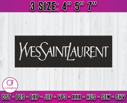 ysl logo emboridery, logo fashion emboridery, embroidery pattern