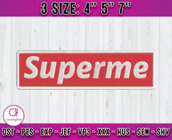 superme embroidery design, logo fashion, embroidery machine