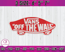 vans off the wall, vans logo embroidery, logo fashion embroidery