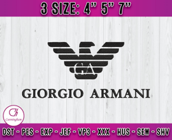 giorgio armani embroidery, armani logo embroideyr, logo fashion embroidery