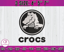 crocs logo embroidery, logo fashion embroidery, embroidery machine