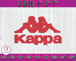 kappa embroidery, logo fashion embroidery, embroidery file