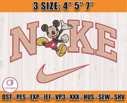 mickey mouse embroidery, cartoon nike embroidery, embroidery design movie