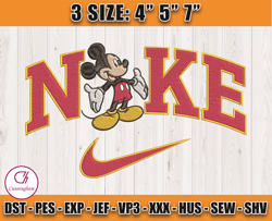 nike x cute mickey embroidery, nike disney embroidery, embroidery desing file