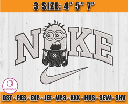 nike minions jerry embroidery, cartoon character embroidery, embroidery machine file