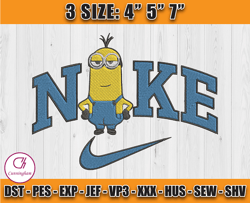 nike minions kevin, minions embroidery, cartoon character embroidery