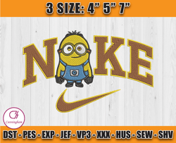 nike minions dave embroidery, nike cartoon embroidery, embroidery file