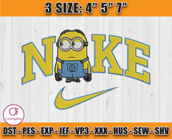 nike minions mel embroidery, nike disney embroidery, embroidery pattern