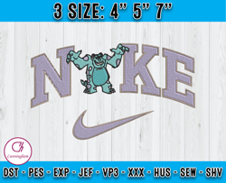 sulley embroidery, monster inc embroidery, embroidery machine design