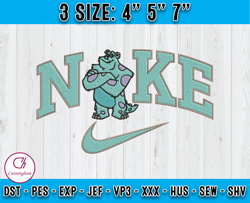 nike sulley embroidery, nike disney embroidery, embroidery desing file