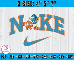 character finding nemo embroidery, disney nike embroidery, machine embroidery pattern
