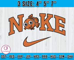 nike nemo embroidery, finding nemo embroidery, cartoon inspired embroidery