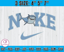 nike bruce embroidery, finding nemo embroidery, embroidery desing file