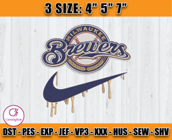 brewers embroidery, nike mlb embroidery, embroidery machine file