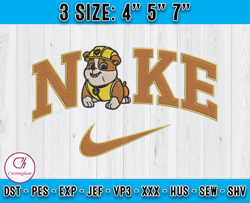 nike and rubble embroidery, nike cartoon embroidery, paw patrol characters embroidery