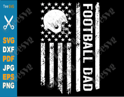 Football Dad SVG PNG File US American Flag American Footbal Father's Day Vintage Shirts Sublimation for Cricut
