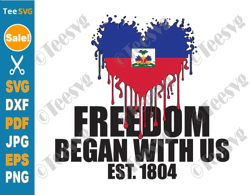 haitian heritage month svg png haitian flag day svg png freedom began with us patriotic shirt design clipart cricut