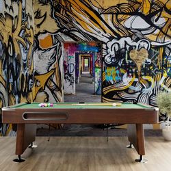 urban graffiti wall mural removable