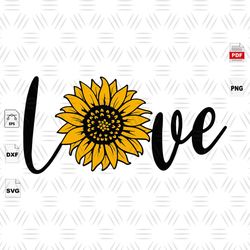 love sunflower, sunflower vector, sunflower clipart, sunflower pattern, sunflower design art, sunflower background svg,