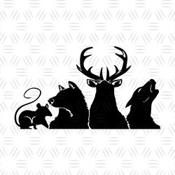 harry potter animals mouse wolf deer bear svg silhouette vector