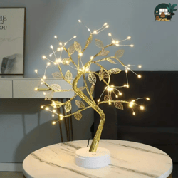 tabletop bonsai tree branch light led string lights, usb powered, indoor decor