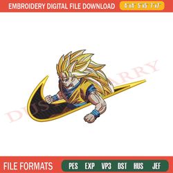 nike goku design embroidery png