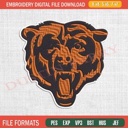 nfl chicago bears embroidery design