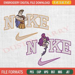 nike hercules and megara embroidery design