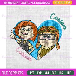 adventurer carl and ellie custom name embroidery