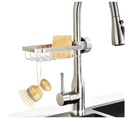 "lonin stainless steel sink caddy: keep your kitchen tidy and stylish"