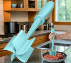 "aqua mix chopper: versatile heat-resistant tool for ground meat, hamburgers, and more - includes nylon ground beef chop