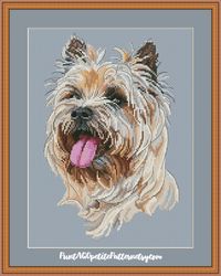 cairn terrier portrait cross stitch pdf pattern