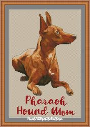 pharaoh hound mom cross stitch pdf pattern