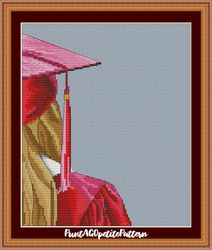 graduation cross stitch pdf pattern