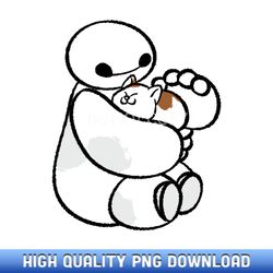 disney big hero 6 baymax cat cute portrait - contemporary sublimation digital assets