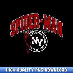 marvel spider-man wall-crawler ny varsity vintage - contemporary sublimation digital assets